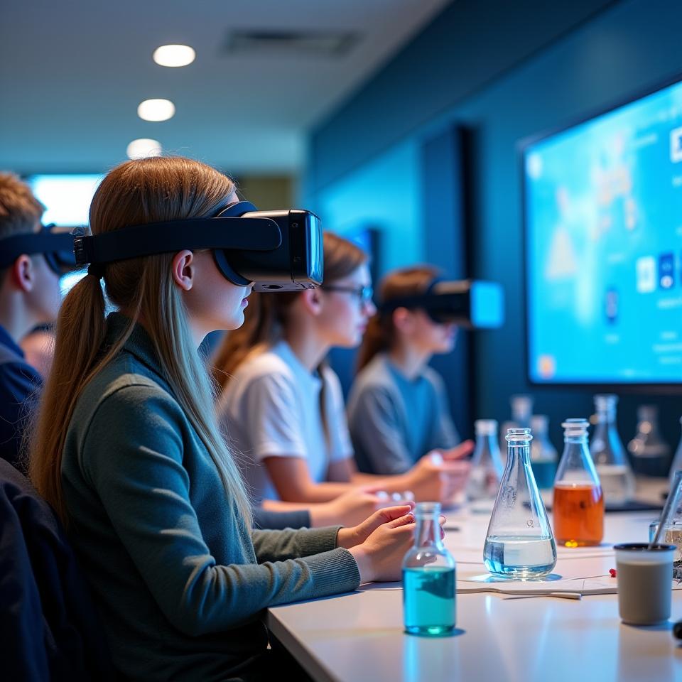 Estudiantes con discapacidad utilizando simuladores accesibles de química